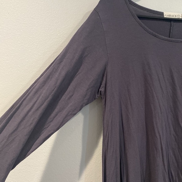 Larace Gray Long Sleeve Jersey Dress - Size Large - Picture 3 of 7